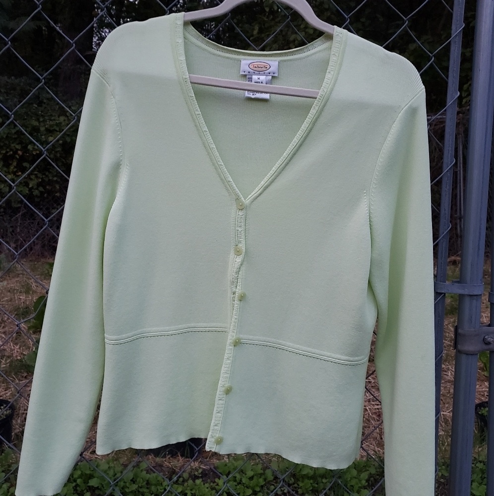 Light green cardigan